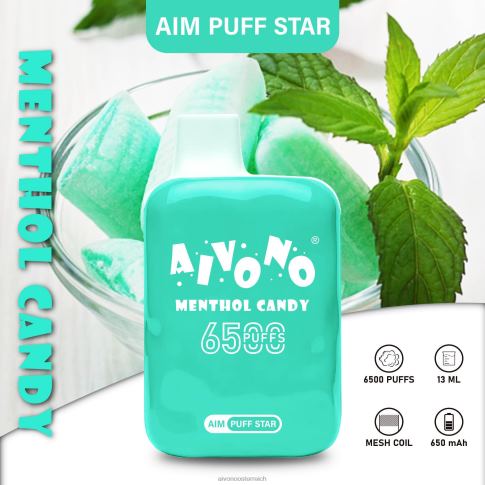 Aivono AIM PUFF STAR 6500 Menthol-Bonbons N8240295 | Aivono Österreich